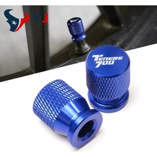 With logo TENERE700 For Yamaha TENERE 700 2019 2020 Motorcycle Accessorie Wheel Tire Valve Stem Caps CNC Airtight Covers