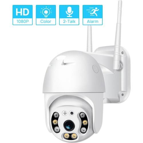 HD1080P Wifi Camera H.265x Mini Pan/Tilt Onvif IP Camera AI Human Detection Dual Light Source ICsee Waterproof Outdoor Camera