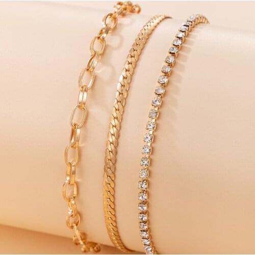 HuangTang 2pcs/sets Boho Litter Star Tassel Bracelet Sets for Women Charms Gold Color Geometric Bangles Trendy Jewelry Party