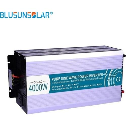 DC/AC 4000W 12v/24v/48v pure input sine wave power inverter to110v 220v 230v 50/60hz inverter