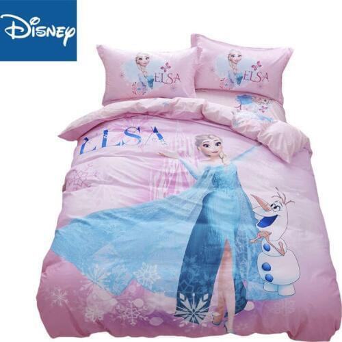 Frozen Elsa bedding sets single queen size disney princess duvet cover 3/4pcs girl kids bed linens 3d cartoon home textil cotton
