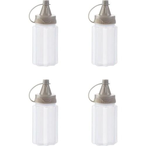 Seasoning bottle Box 4 Pcs Portable Jam Squeeze Bottle Spices Storage Container Barbecue Outdoor Picnic Home Kitchen Tools