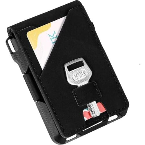 Male Purses Aluminum Card Holder Hot Best New Wallet Slim Minimalist Wallets for Men Magic Rfid Blocking Small Money Bag
