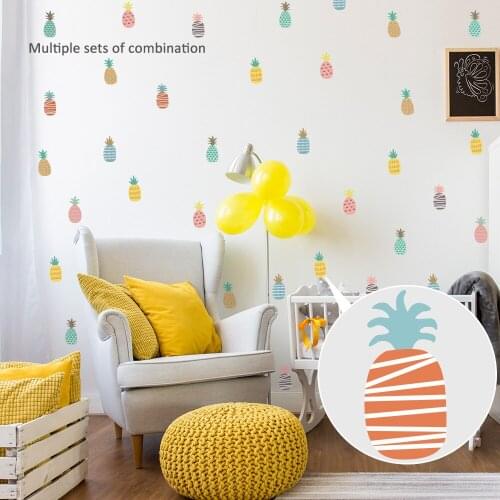 Cute Pineapple Rainbow Animal Wall Sticker DIY for Kids Room Gift Cartoon Art Sticker Decal Nursery Kindergarten Classroom Decor