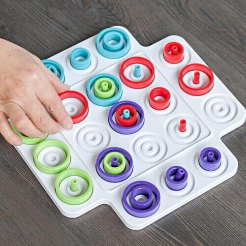 Board Game Multiplayer Parent Children Interactive Early Educational Circle Chess Puzzle Toy for Home