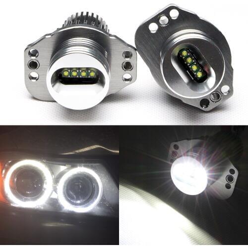 Upgrade 7000K Xenon White Led Marker BUlbs for BMW E90 E91 Cree chips 20w High Power Error Free Angel Eye Halo Light