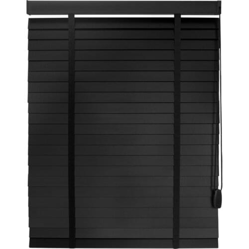 Wholesale custom-made black wood venetian office bedroom bathroom finished wooden venetian