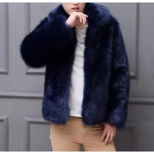 Autumn short faux mink leather jacket mens winter thicken warm fur leather coat men slim jackets jaqueta de couro fashion B55