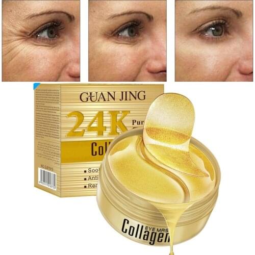60pcs Hyaluronic Acid Repair Eye Patches Remove Dark Circles Moisturizing Eye Mask Crystal Collagen Gel Mask Eye Skin Care