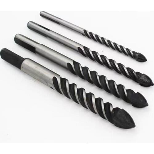 Perforated Cross Ceramic Tile Drill Bit with Triangular Handle Diameter 6/8/10/12mm Make Holes on Glass, Wall ETC