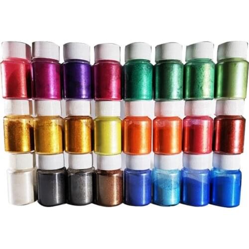 DIY Handmade Pearlescent Mica Powder Epoxy Resin Dye Pearl Resin Glue Pigments Material Crystal Mold Soap Making 264E