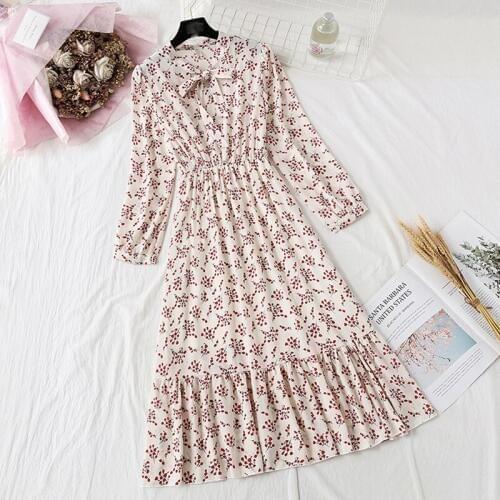 2020 spring Beach Women Maxi Dress Vintage Polka Dots Ladies Elegant Long Dresses Girls High Waist Long Dress Vestidos feminine