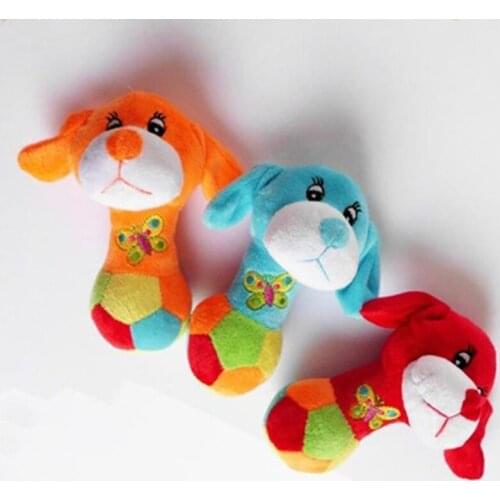 Hot Pet Dog Plush Doll Funny Sound Pattern With Chew Small Dogs Heads Toy Pets Dogs Cat Toys 3 Color Hot New
