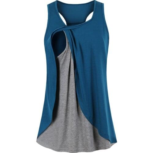 PatPat Casual Colorblock Nursing Tank