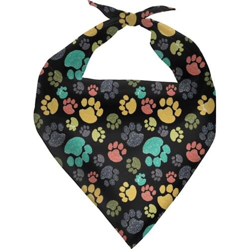Dog Bandana Dog Paw Printed Washable Winter Pet Dog Bandanas Scarf Bow ties Collar Cat Small Middle Large Dog Grooming Products
