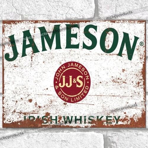 JAMESON Whiskey Metal Signs Vintage Retro Man Cave Wall Garage Shed Tin Sign UK