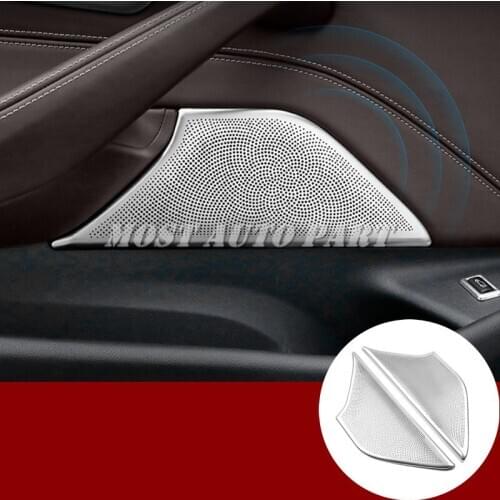 Inner Front Car Door Speaker Cover Trim 2pcs For BMW 5 Series G30 G31 2017-2020 Car accesories interior Car Trim