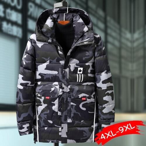 Plus Size 9XL 8XL 7XL 6XL Winter Jacket Man Women 2020 Camouflage Thick Warm Coat Mens Parka Coat Male Fashion Hooded Parkas