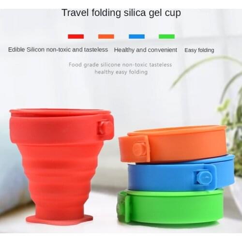1PC Portable Folding Cup Food Grade Eco-Friendly Silicone Collapsible Water Cup Coffee Drinkware Outdoor Travel Kitchen Supplies