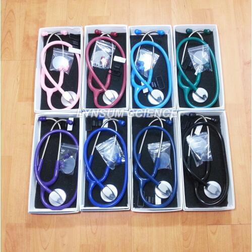 1 PCS Single Head Professional Cardiology Medical Cute Stethoscope with Name Tag