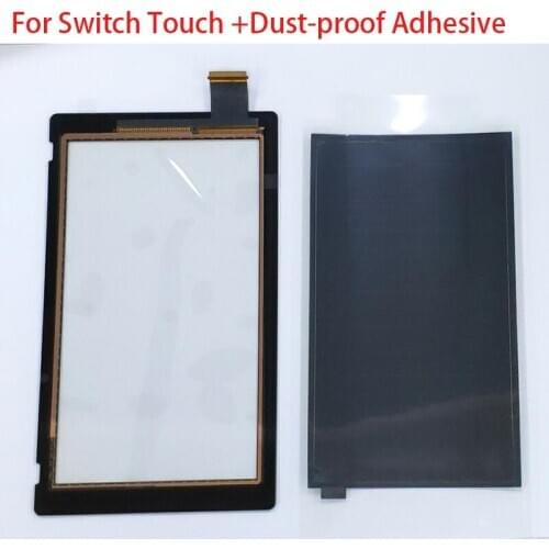 10 sets AAA Qulaity Repair Parts For NS Switch Console Touch Screen Digitizer Panel + Dust-proof Adhesive Strips Sticker