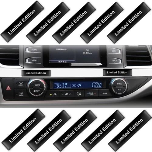 10PCS Car styling 3D decorations stickers decals limited edition emblem For Audi Q3 Q5 Q7 A2 A3 A4 A5 A6 A7 A8 S4 S5 S6 c5 c6 b6