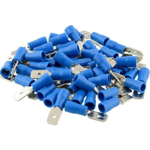 100PCS Male/Female Connection Terminal Cold-pressed Block Terminals For Wire Cable Crimping Kit Wire Connector Kits 16-14 AWG