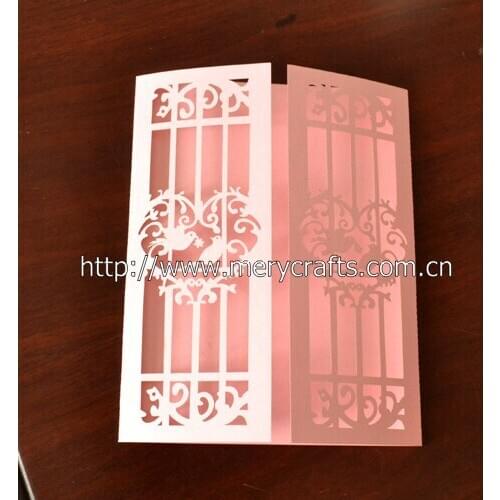 2017 Latest Design Laser Cut Love Birds Invitation Card For Wedding From Mery Crafts