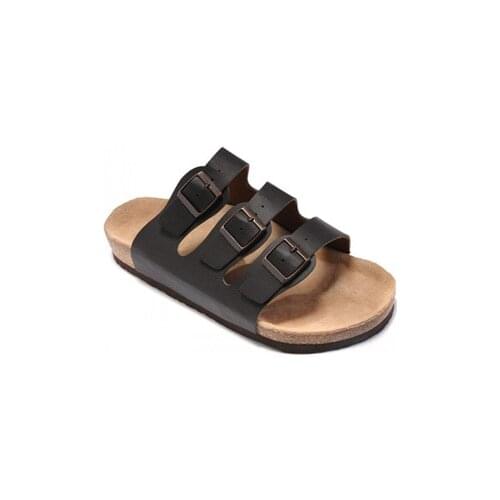 2021 fashion three buckle cork rubber sole beach sandals famous luxury brand leather cool outdoor slippers