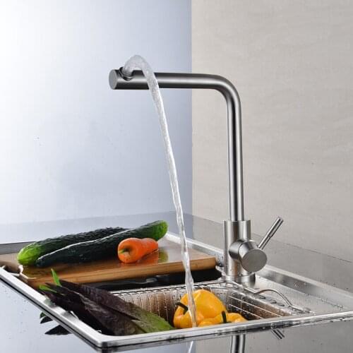 304 stainless steel Kitchen Faucets cold hot water sink taps water mixer Faucets sink mixer faucet 360 Swivel Mixer Kitchen Tap
