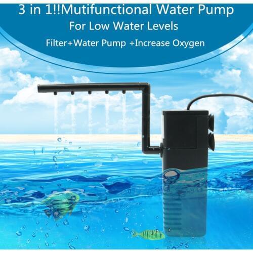 Mini 3 in 1 Aquarium Filter 5w 8w Multi-function Fish Tank Aquarium Internal Purifier Submersible Pump Spray Waterfall FA015
