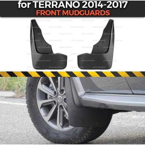 Mudguards for Nissan Terrano 2014-2019 on front wheels trim accessories mud flaps broad splash guards mud car styling
