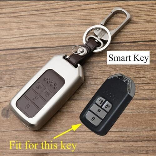 Key Case Box Fob Holder Shell Cover King Parts Fit For Honda Odyssey Elysion 2014-2017 Accessories Trim Smart 4 Buttons Key Bag