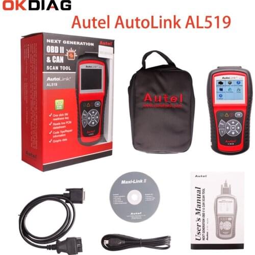 Autel Autolink AL519 OBD-II And CAN Scanner Tool OBD2 Scanner Code Reader EOBD Fault Car Diagnostic Tool Multi-languages