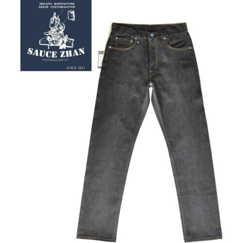 SauceZhan SZ6601 9 Oz Thin Mens Jeans Selvedge Jeans Indigo Jeans Raw Jeans Denim Blue Jeans Jeans Men Mens Jeans Brand