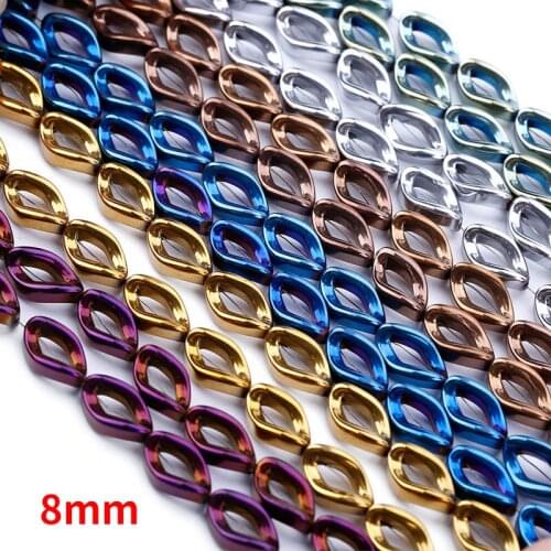 Natural Hematite Distorted ellipse Loose Seed Bead Luck Blessing Change Destiny for Jewelry Making DIY Bracelet Necklace Earring