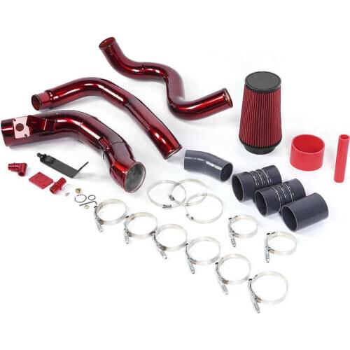 Red Aluminum Cold Air Intake Kit Fit for Ford F250 F350 F450 F550 6.0L 2003 2004 2005 2006 2007 Turbo Air Intake Car Accessories