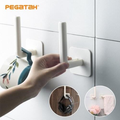 Hooks Sticky Hook Storage Hanging Self Adhesive Household Practical Wall Door Storage Holder Strong Hanger Rack