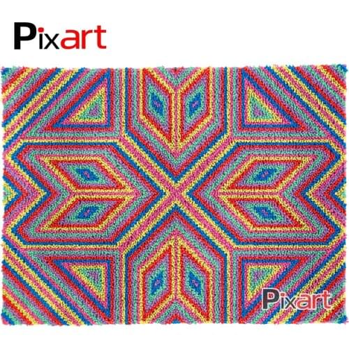 Latch Hook Rug Mandala Type C Crocheting Tapestry Kits DIY Carpet Rug Chunky Yarn Needlework Knitted Floor Mat Hobby & Crafts