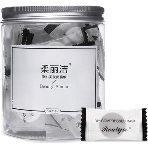 Makeup Cotton Thin Invisible Disposable DIY Silk Compression Mask Moisturizing Easy Carry Soft 50 Sheets