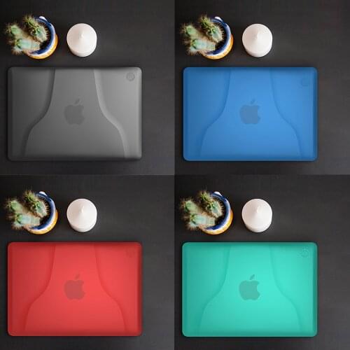 Matte Plastic Hard Shell Laptop Case with Stand & Handle For MacBook Air Pro 13 15 inch A1932 A1466 A2159 A1707 + Keyboard Cover