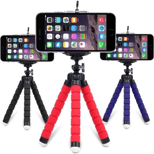 Mini Flexible Sponge Tripod Octopus Hose Tripod Stand for Samsung Xiaomi Huawei Mobile Phone Smartphone Tripod Camera Accessory