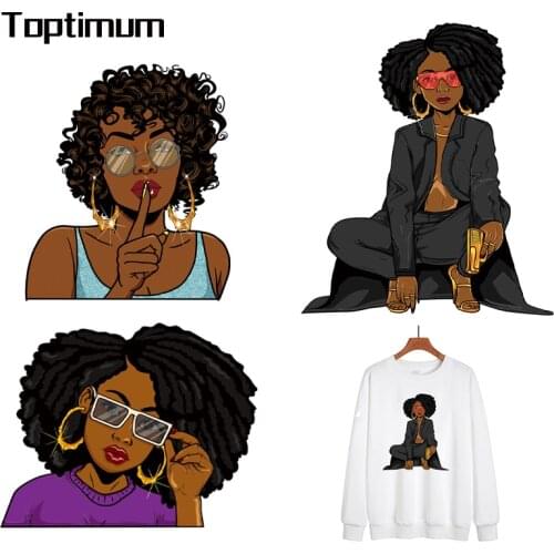 Fashion Women Thermo Patch Stickers Iron On Transfers For Clothes T-shirt DIY Parches Heat Transfer Vinyl Patches For Clothing