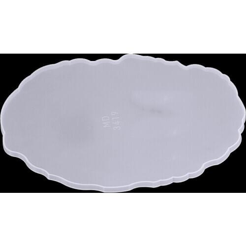 Irregular Edge Coaster Tray Mold Silicone Fruit Holder Tray Casting Mold Crystal Agate Epoxy Resin Craft Tool