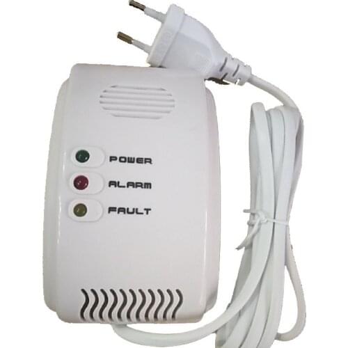 220V independent wall mounted gas detector LPG sensor alarm for gas leakage combustible gas (liquefied gas) leak detection alarm