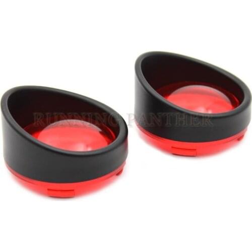 One Pair Amber Black Turn Signal Lens Black Trim Ring Visor X2 fits For Harley Davidson Dyna Sportster