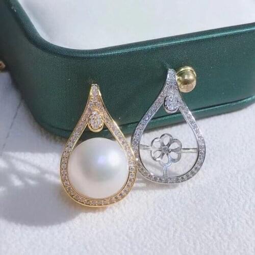 Charm 925 Sterling Silver Pendant Base Settings Mountings Findings Parts for Pearl Crystal Jade Agate Beads Stones 5pcs/lot