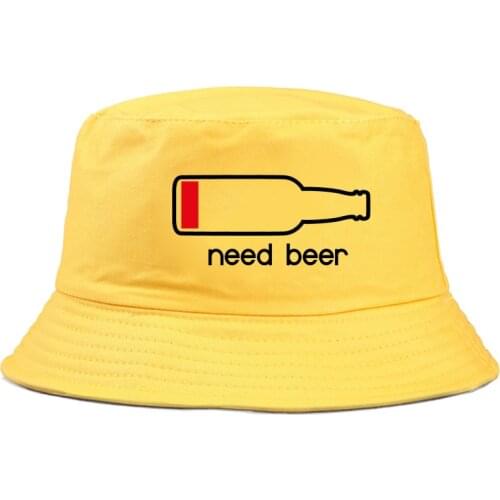 Fashion Beer Bottle Printing Bucket Hat Men Beach Sun WomenS Fisherman Cap Personalized Letter Hip Hop Fishing Women Bob Hats
