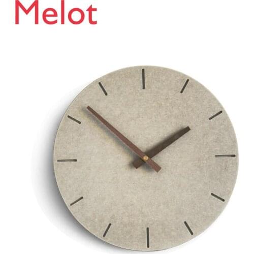Personalized Creative Walnut Pointer Mute Nordic Home High-End Affordable Luxury Decorations Simple Fresh Wall Digital Clock
