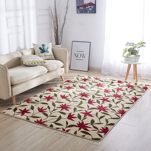 Nordic Simple Carpet Living Room Sofa Coffee Table Blanket Bedside Bed Mat Floor Bedroom Slip Rug Kids Playing Print Mat